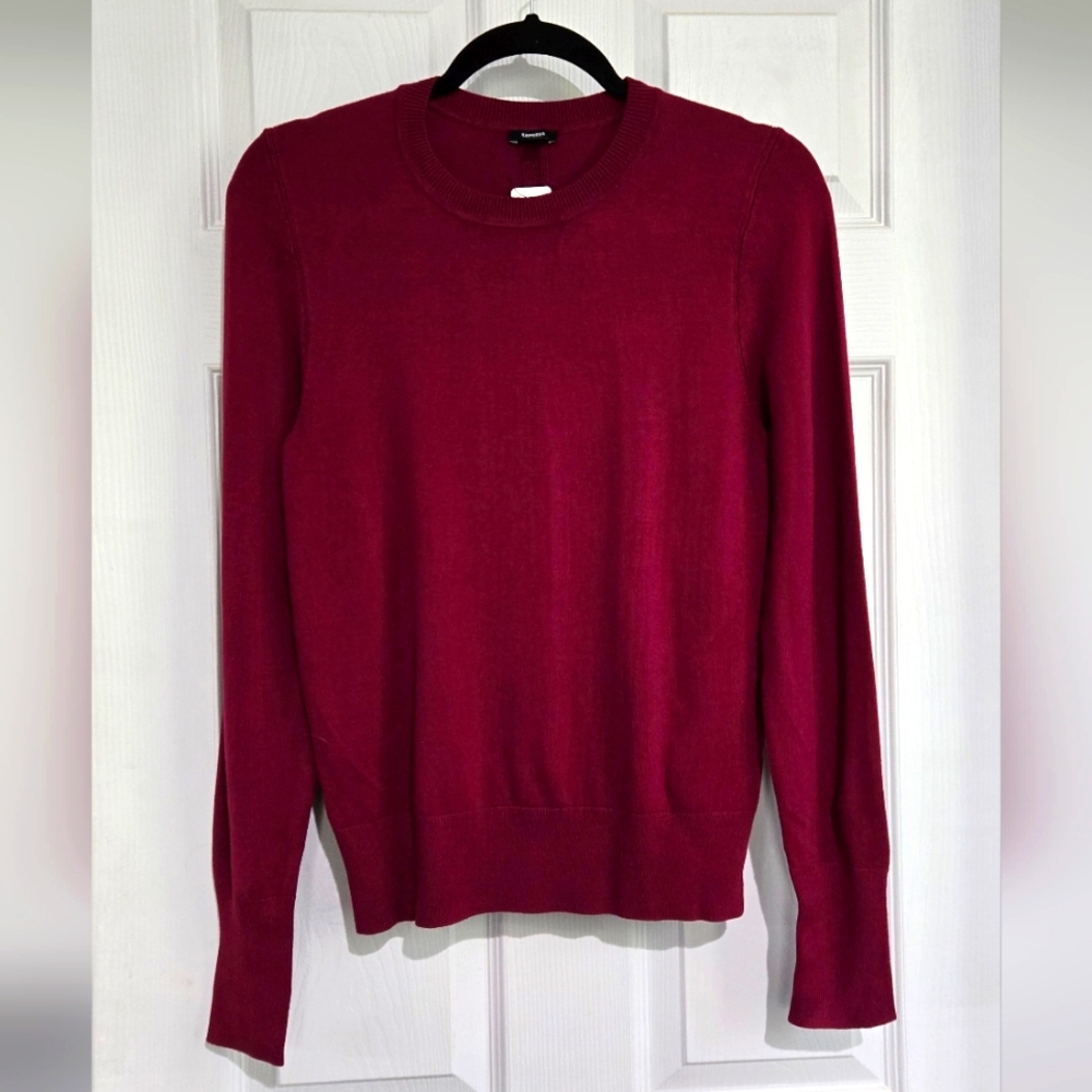 Women's Red Crewneck Sweater | Express | Size M